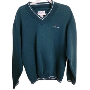 Cuffy's Vintage V Neck Pullover Sweatshirt Size M